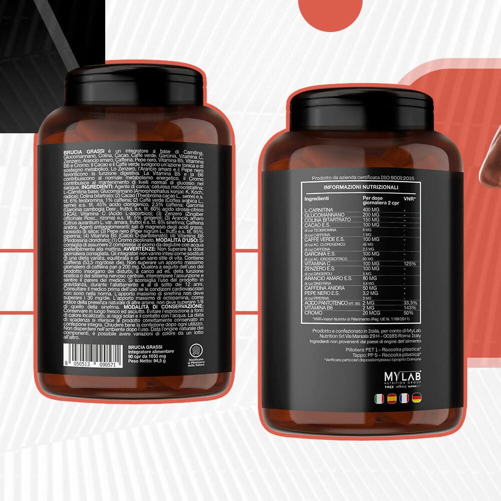 Brucia Grassi Naturale In Compresse Rexiburn Potente Effetto Dimagrante, Termogeni0co E Anti Fame | A Base Di L-carnitina, Zenzero, Piperina, Glucomannano, Garcinia Cambogia E Caffè Verde | 90 Compresse in Bruciatori di grasso MyLab Nutrition - Roma, commercioVirtuoso.it