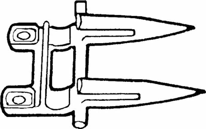 Dente doppio adattabile New Holland 379720930 confezione da 5 pezzi