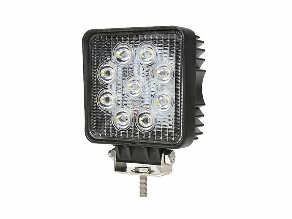 Faro da lavoro 9 LED Epistar quadrato a largo raggio freddo 27W IP67 Confezione da 1pz in Blocchi fari anteriori GardenStore - Novellara, commercioVirtuoso.it
