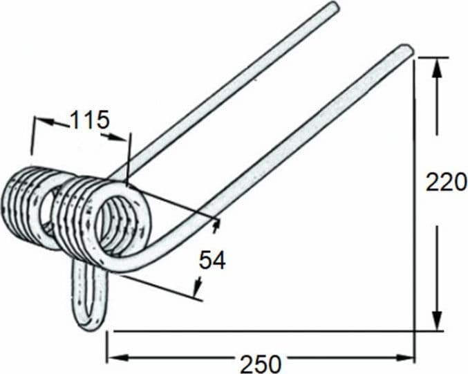 Dente Seminatrice Posteriore Gaspardo 18904190 Filo 8 confezione da 6 pezzi