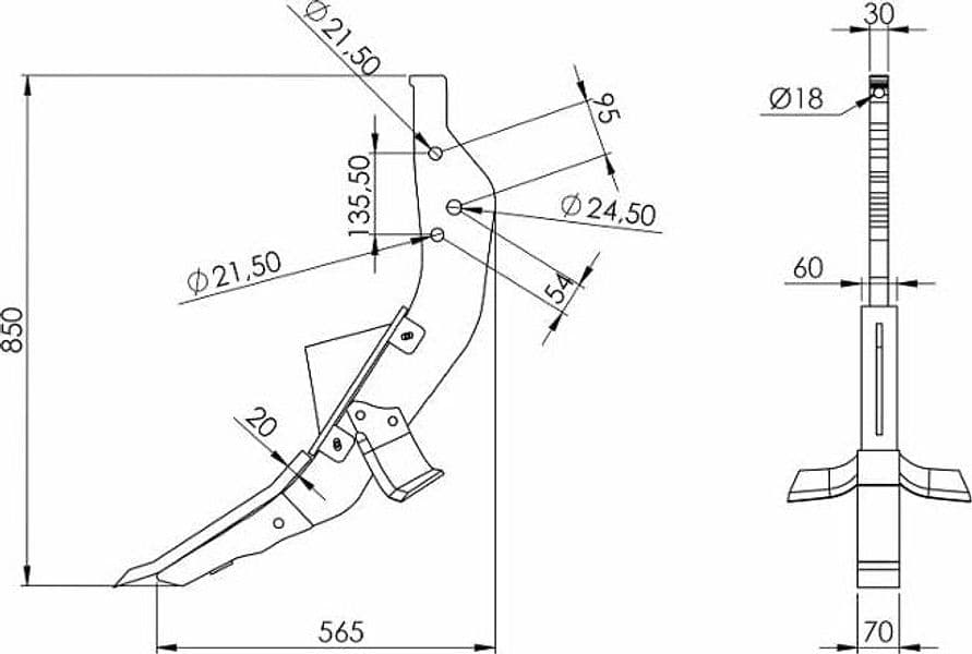Ancora completa per ripuntatore profondità lavoro 20-45cm in Tasselli per pareti in muratura a cassa vuota GardenStore - Novellara, commercioVirtuoso.it