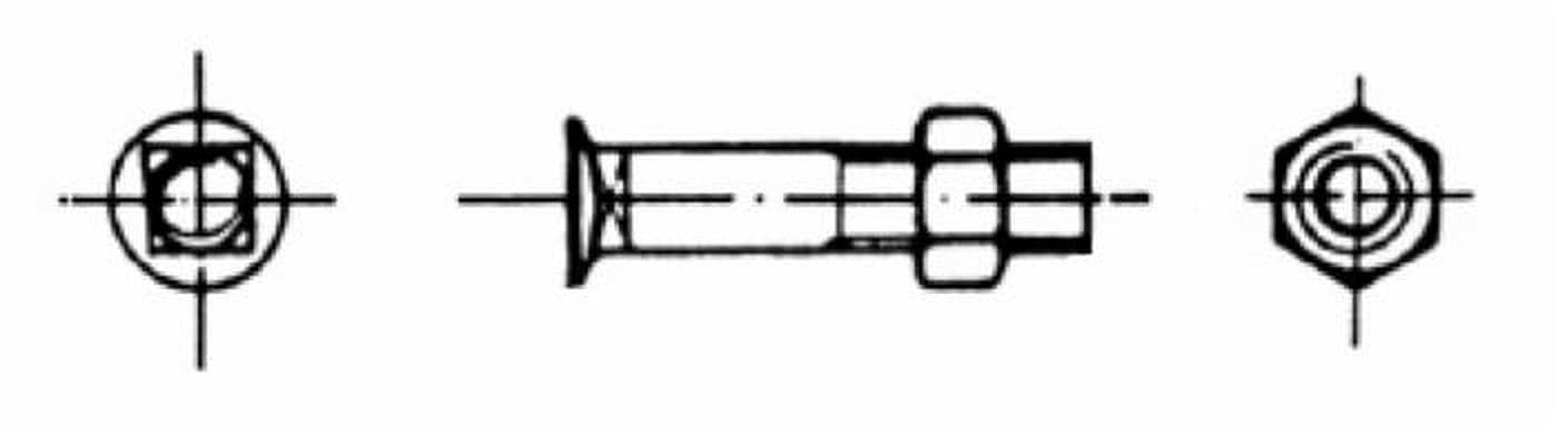 Bullone tspqst 120° M12x30 con dado in Kit di bulloni e dadi GardenStore - Novellara, commercioVirtuoso.it
