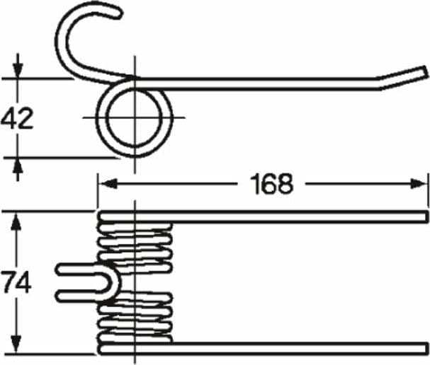 Dente pick-up raccoglitrice filo 6 adattabile Morra 545010 confezione da 5 pezzi