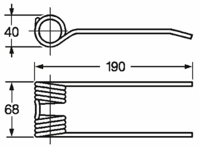 Dente rotopressa adattabile Claas 9034502 e 9182380 filo 5,5 in Parti per chitarra elettrica GardenStore - Novellara, commercioVirtuoso.it