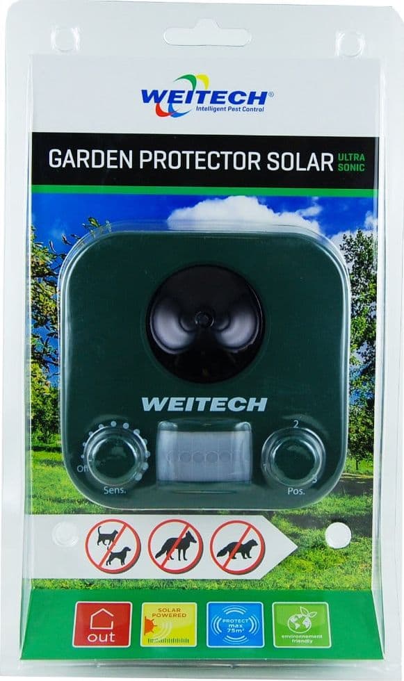 Repellente ultrasuoni per Cani, Gatti e Volpi a batteria con ricarica solare 75 mtq in Repellenti a ultrasuoni La Zappa - Altamura, commercioVirtuoso.it
