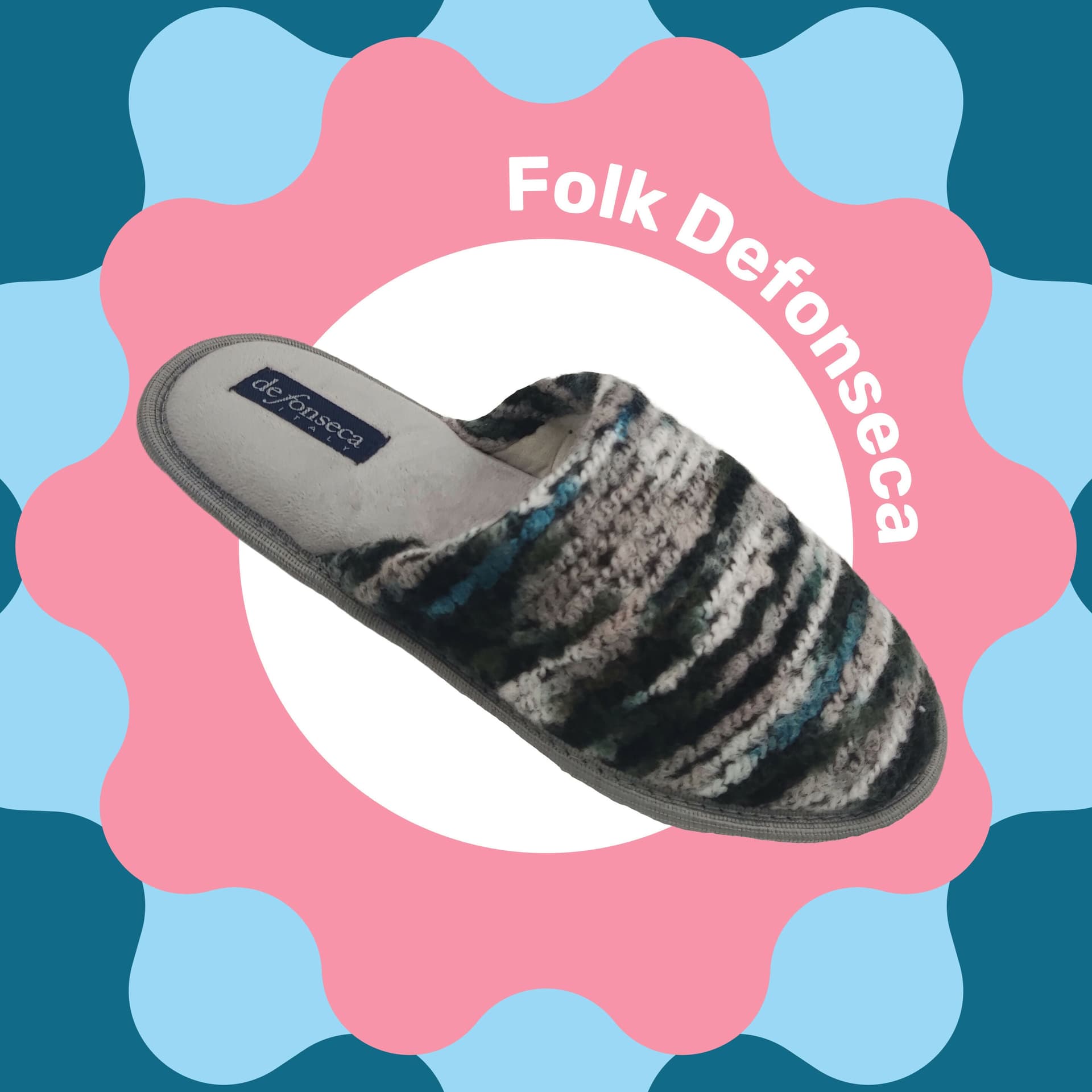 de fonseca Folk Meravigliose Ciabatte Artistiche da Donna, Pantofole Invernali in Cotone di Prima Scelta, Slippers Comode e Lavabili per Casa, Ultima Moda qualità in Ciabatte moda Primo Calzature - Venezia, commercioVirtuoso.it