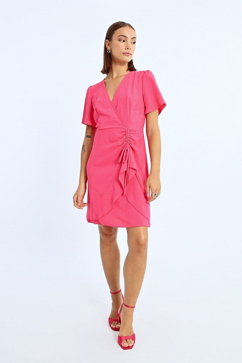 Abito Molly Bracken fucsia con scollo a v in Casual Kanal 32 - Santa Maria di Licodia, commercioVirtuoso.it