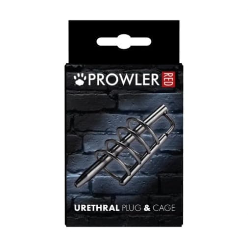 Plug uretrale e cage per pene acciaio Prawwler Red Inseribile 9 cm BDSM in prodotto Erosdom - Palmi, commercioVirtuoso.it