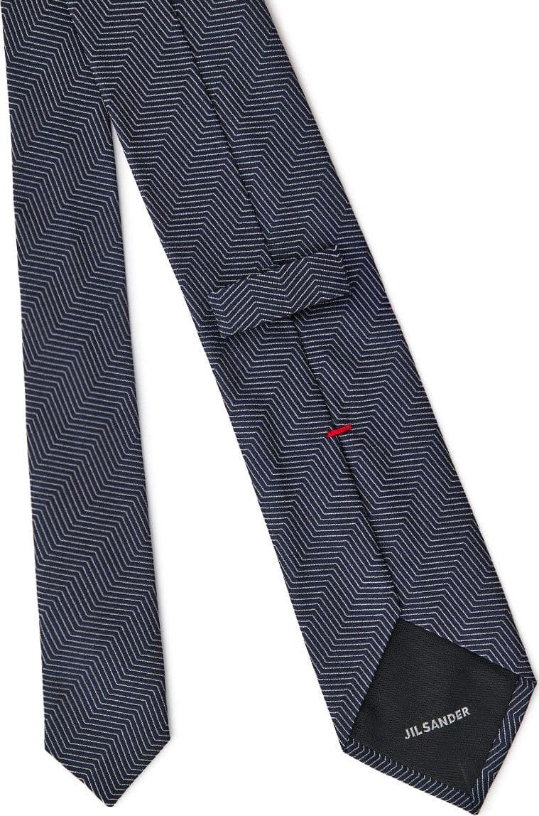 JIL SANDER Cravatta in Seta Blu 7 cm Jil Sander da uomo in Cravatte Drestige - Casamassima, commercioVirtuoso.it
