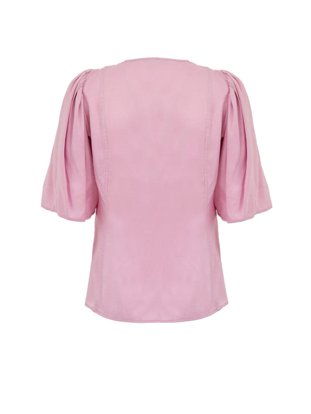 GANNI Top in Satin Rosa con Allacciatura ad Incrocio Ganni da donna in Canotte e top Drestige - Casamassima, commercioVirtuoso.it