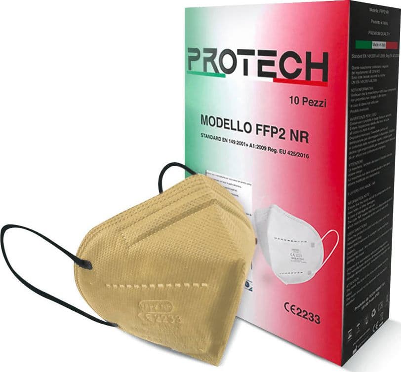 10x Mascherina FFP2 CE2133 Protech SRL Mascherina filtrante 5 strati FFP2 | BFE ≥98% | Prodotta in Italia in Mascherine a coppa Dresswork - Como, commercioVirtuoso.it