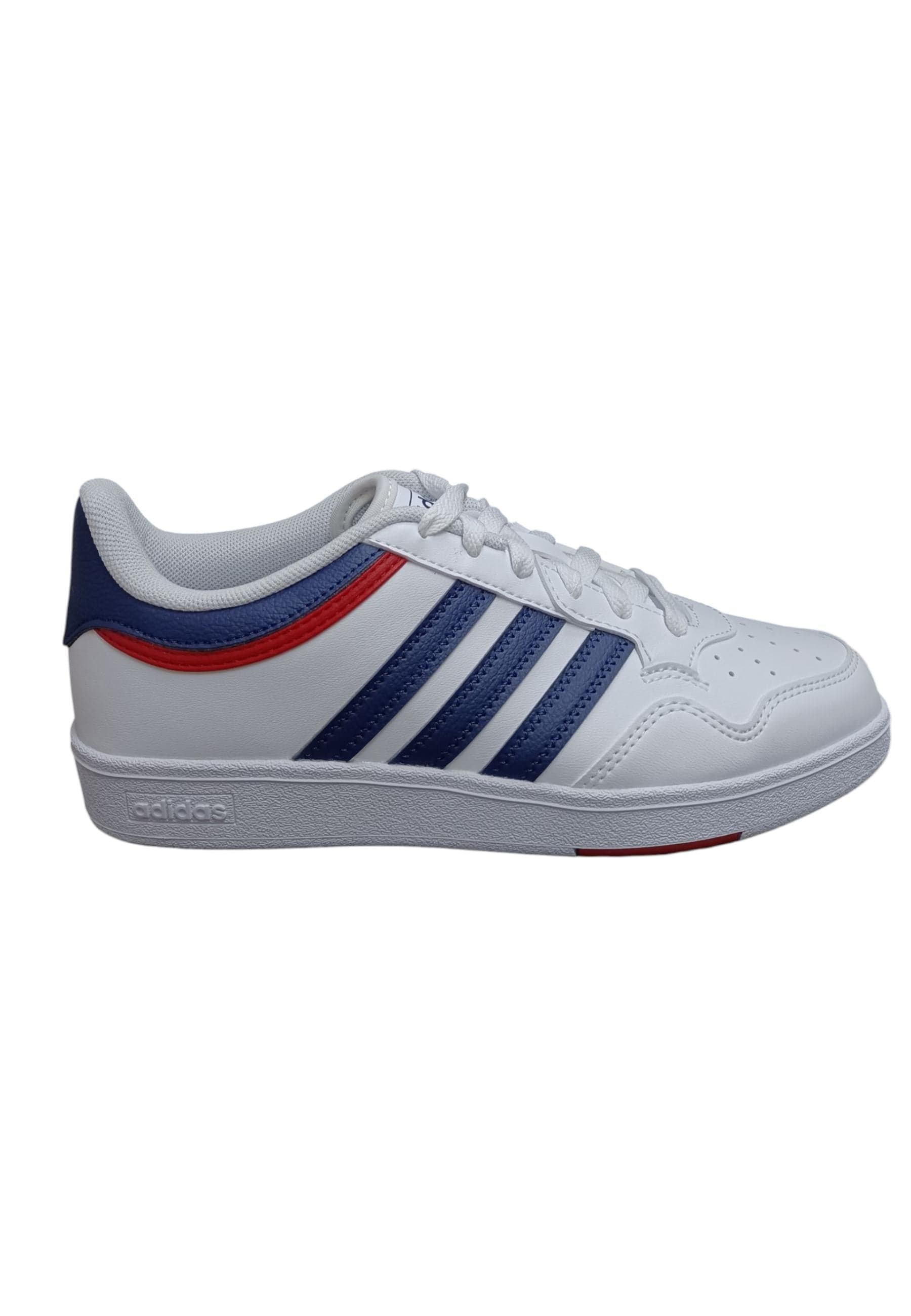 sarpe sneakers Bambini e ragazzi adidas hoops  bianco-blue-rosso laccio - 13