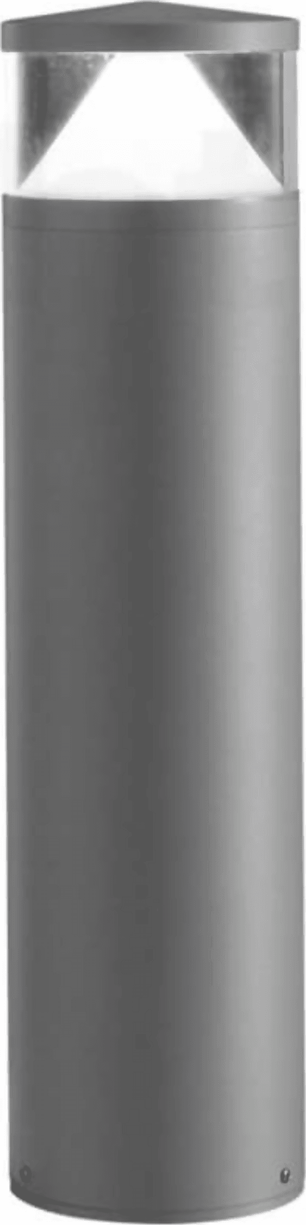 Paletto cilindrico per installazioni in esterno Ares Zefiro H 600 – Grigio – grigio
