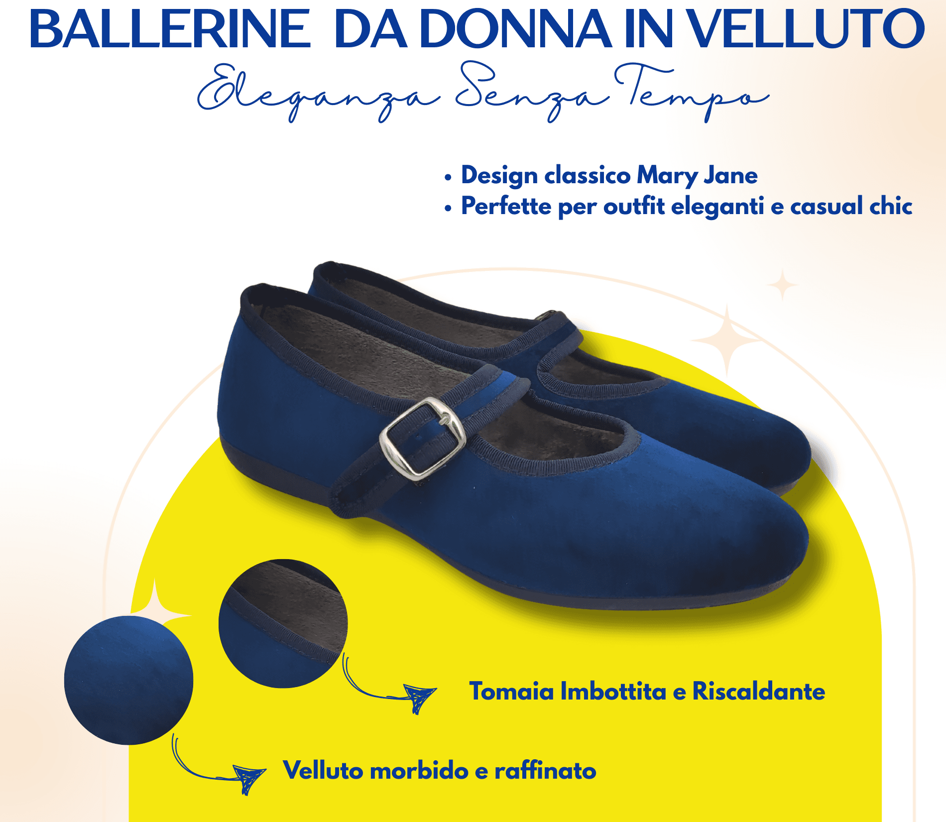 Originali Mary Jane, Ballerine Donna da Casa, Eleganti Friulane con Cinturino, Pantofole Basse in Velluto, Produzione Artigianale in Ballerine Primo Calzature - Venezia, commercioVirtuoso.it