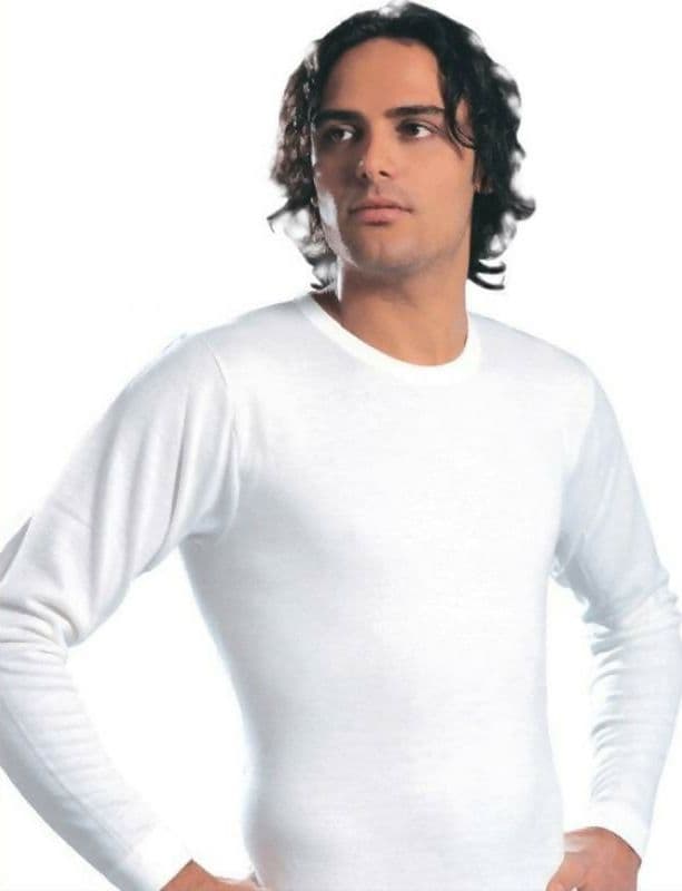 Maglia intima per uomo manica lunga in cotone Interlok con collo a giro Bianco/Nero art. 347/202 (3 Pezzi) in Canottiere e magliette ADAMO INTIMO e CASA - Bagheria, commercioVirtuoso.it