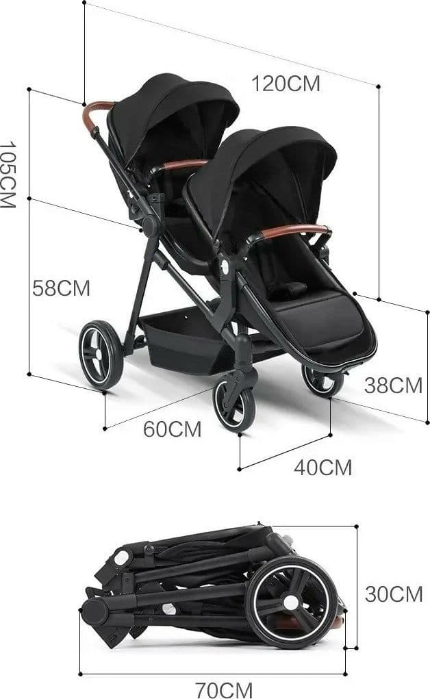 PASSEGGINO DOPPIO GEMELLARE PIEGHEVOLE MULTIFUNZIONALE GRIGIO in Passeggini gemellari e doppi Tech Service - Melito di Napoli, commercioVirtuoso.it