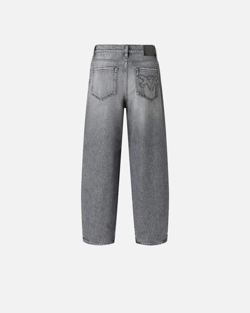 Pinko ESTELLE EGG MOONLIGHT GRAY DENIM FW25 da donna in Jeans Drestige - Casamassima, commercioVirtuoso.it