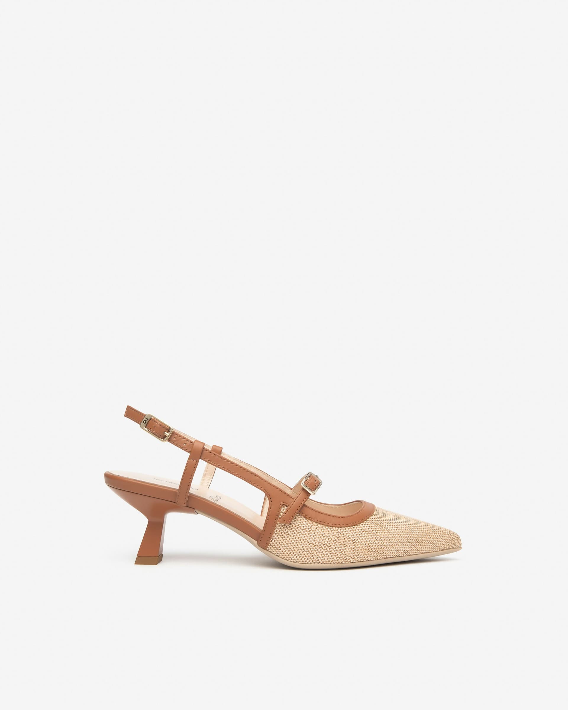 NeroGiardini Donna Sling-Back in Pelle e Tessuto in Scarpe col tacco Cantali Calzature - Randazzo, commercioVirtuoso.it