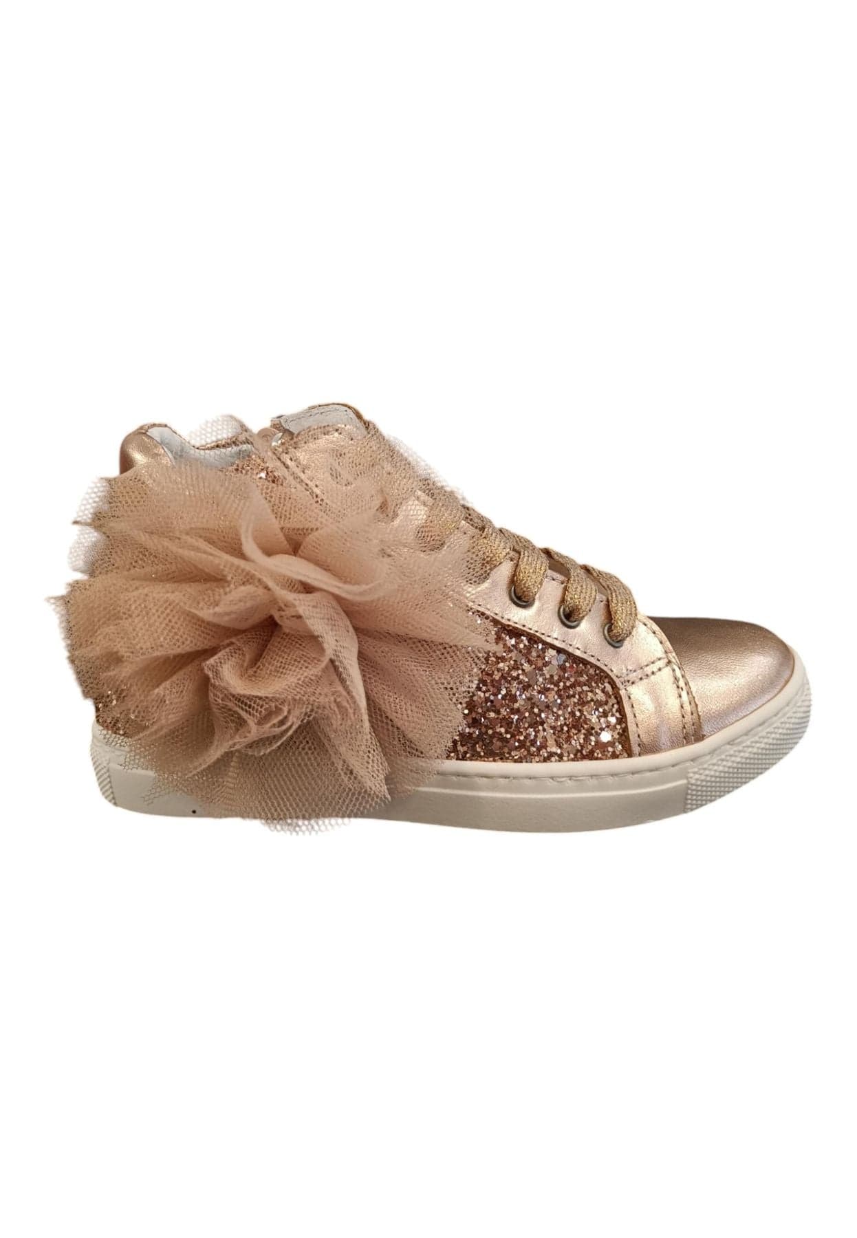 Scarpe sneakers Bambine e ragazze platis P2422  glitter argento-rosa laccio - 11