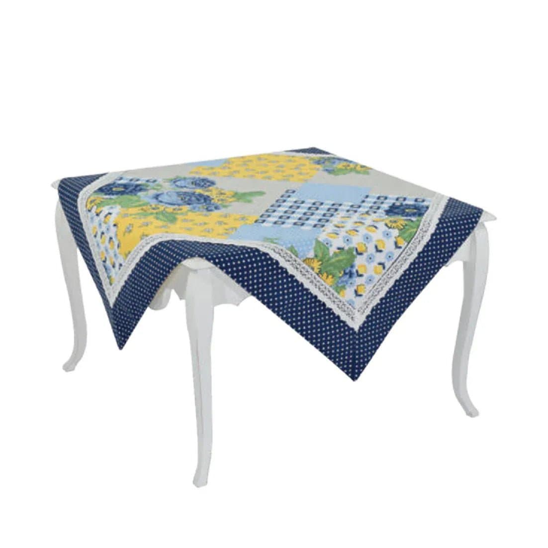 Centrotavola Peonia Preziosa 90x90 in Cotone con Pizzo - 3