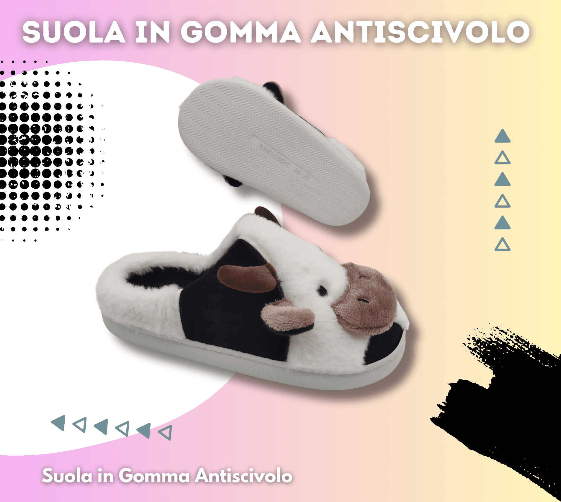 Ciabatte Animali da Donna, Pantofole Invernali Calde e Pelose, Morbide e Simpatiche Babbucce a Mucca in Ciabatte moda Primo Calzature - Venezia, commercioVirtuoso.it