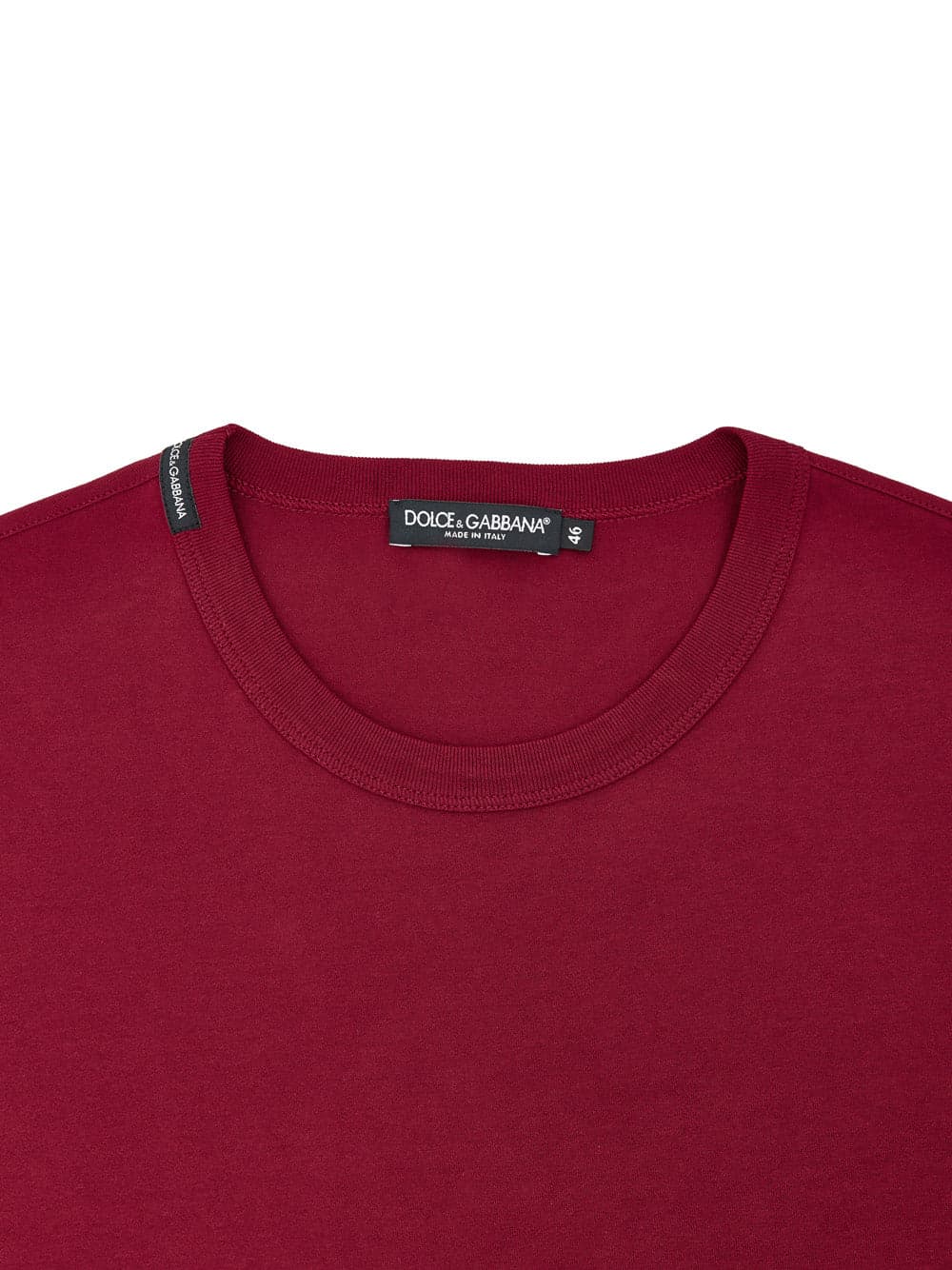 Dolce &amp; Gabbana T-shirt Girocollo in Cotone Bordeaux da uomo in T-shirt Drestige - Casamassima, commercioVirtuoso.it