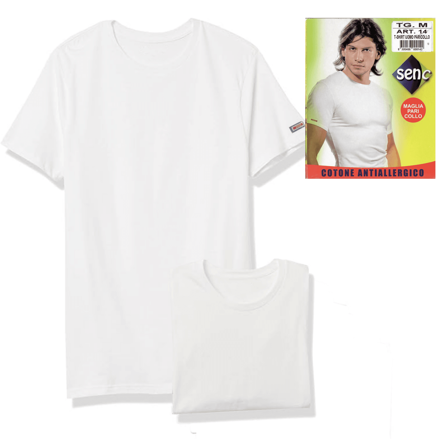Senc maglietta elasticizzata per uomo (scollo a giro) art. 14 in Canottiere e magliette ADAMO INTIMO e CASA - Bagheria, commercioVirtuoso.it