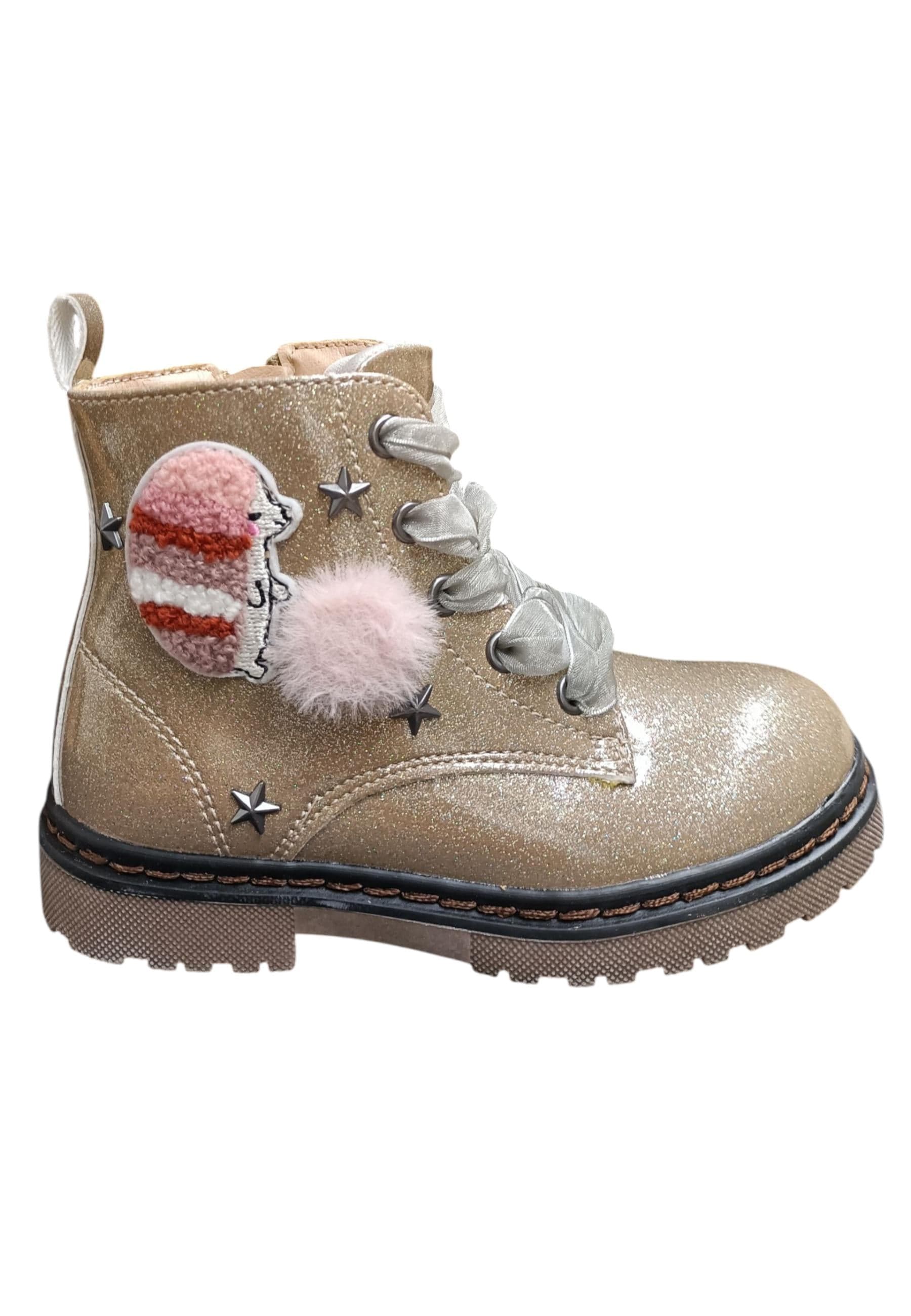 Anfibio bambina XTI Botin cipria rosa pelle zip laterale urban style - 6