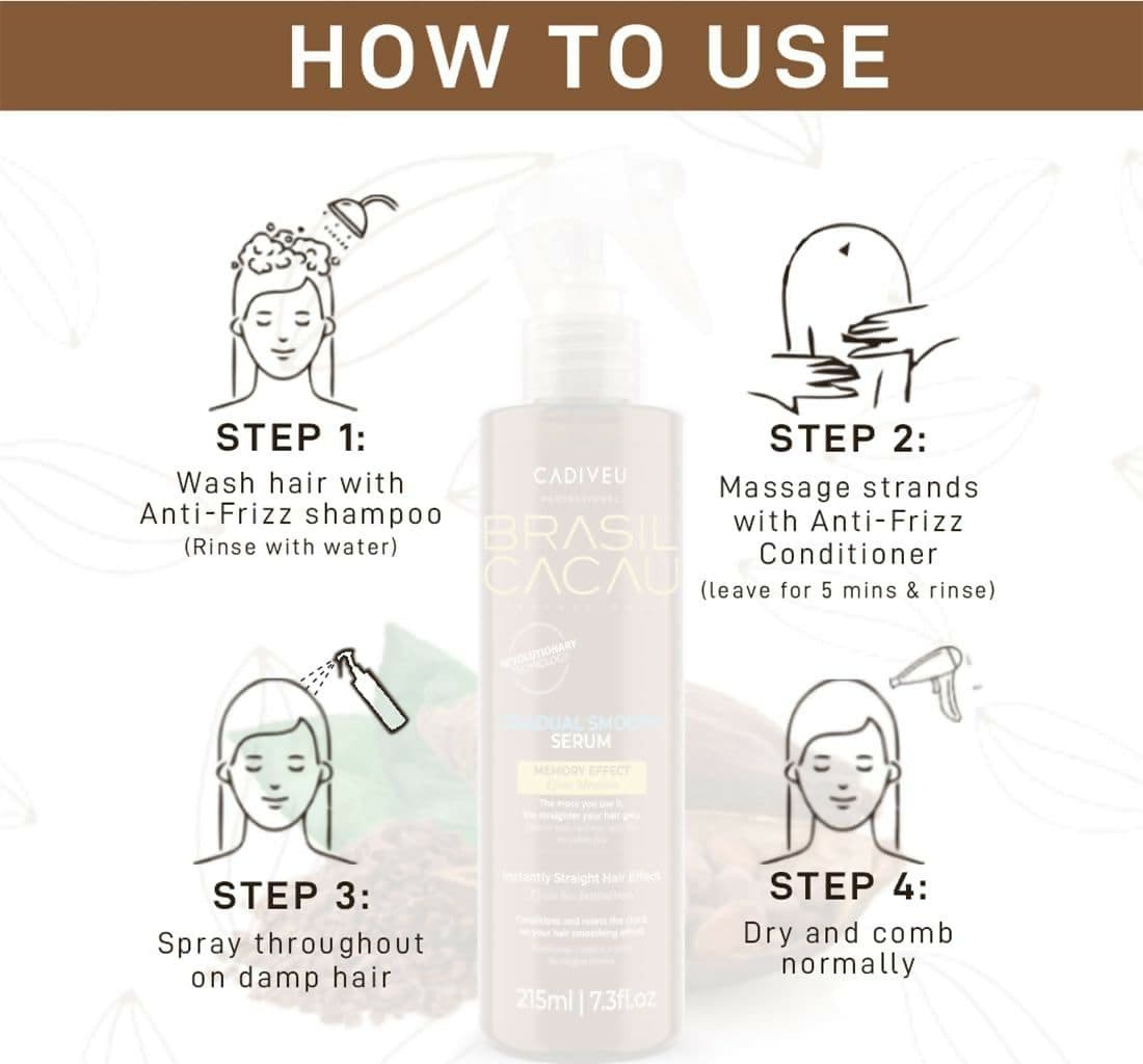 Spray Lisciante Per Capelli Brasil Cacau Gradual Smooth Serum 215 ml Lisciante in Lacche e spray per capelli Ricci Perfetti - Partinico, commercioVirtuoso.it