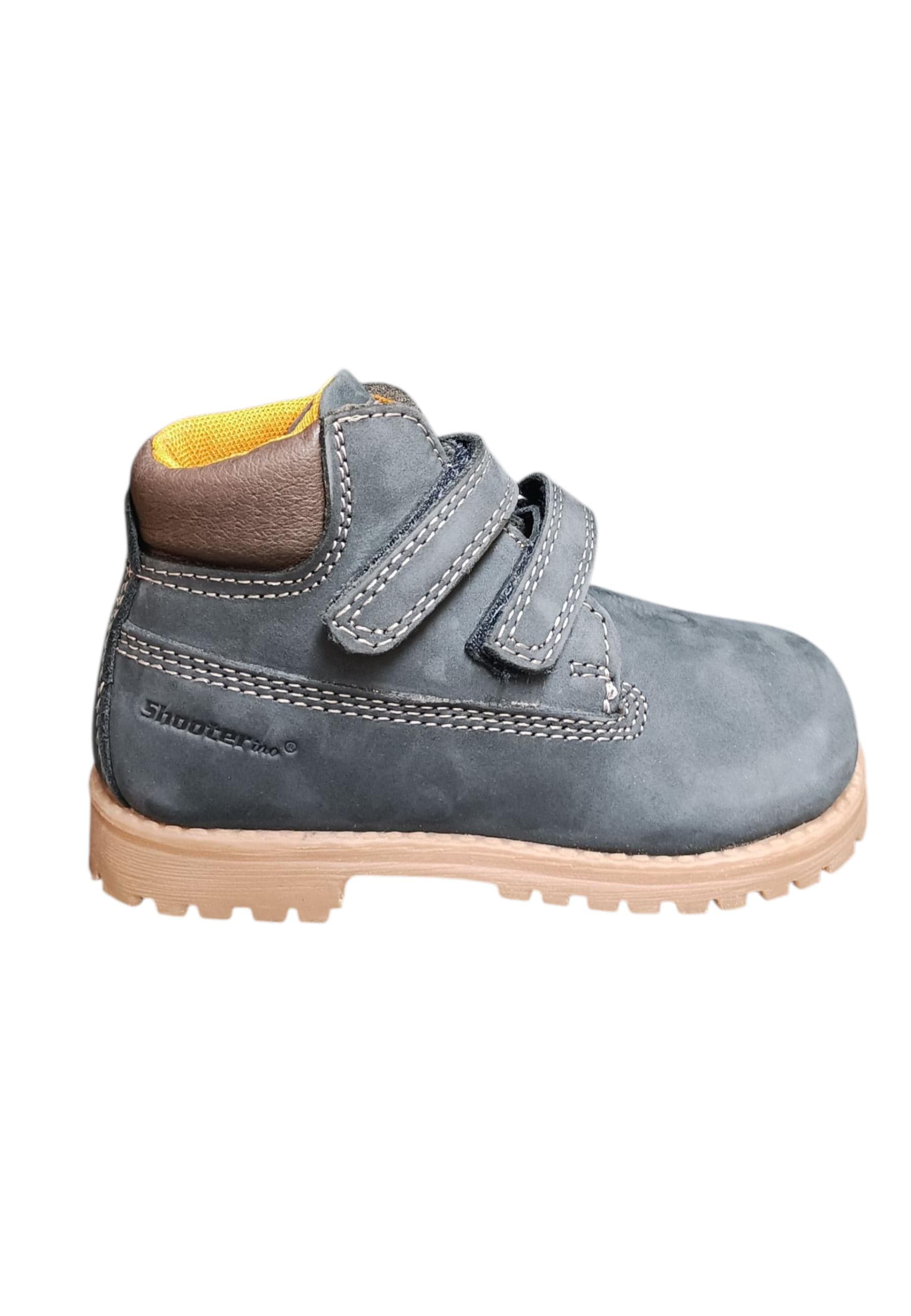 Boscaiolo bambino Shooterino Basic blue camel pelle velcro casual style - 6