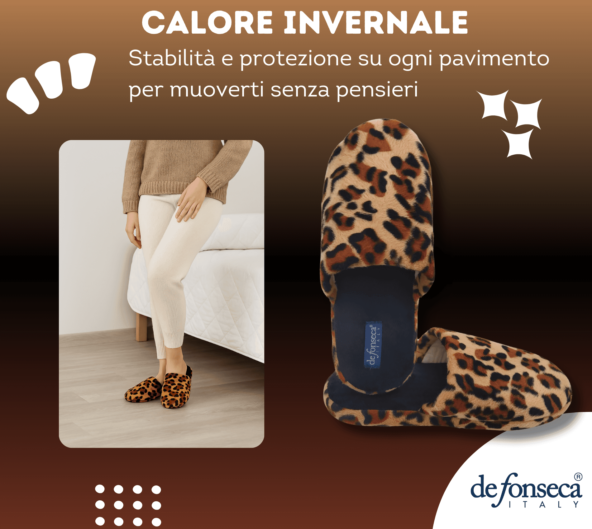 de fonseca Ciabatte Donna Invernali da Casa, Pantofole Calde e Pelose, Pantofola Animalier Leopardata in Ciabatte moda Primo Calzature - Venezia, commercioVirtuoso.it