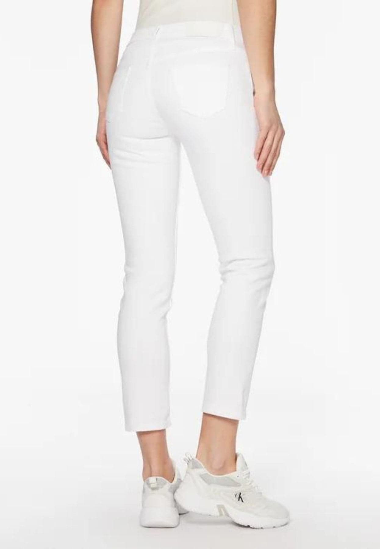 calvin klein jeans MID RISE SLIM ANKLE-WHITE da donna in Jeans Drestige - Casamassima, commercioVirtuoso.it