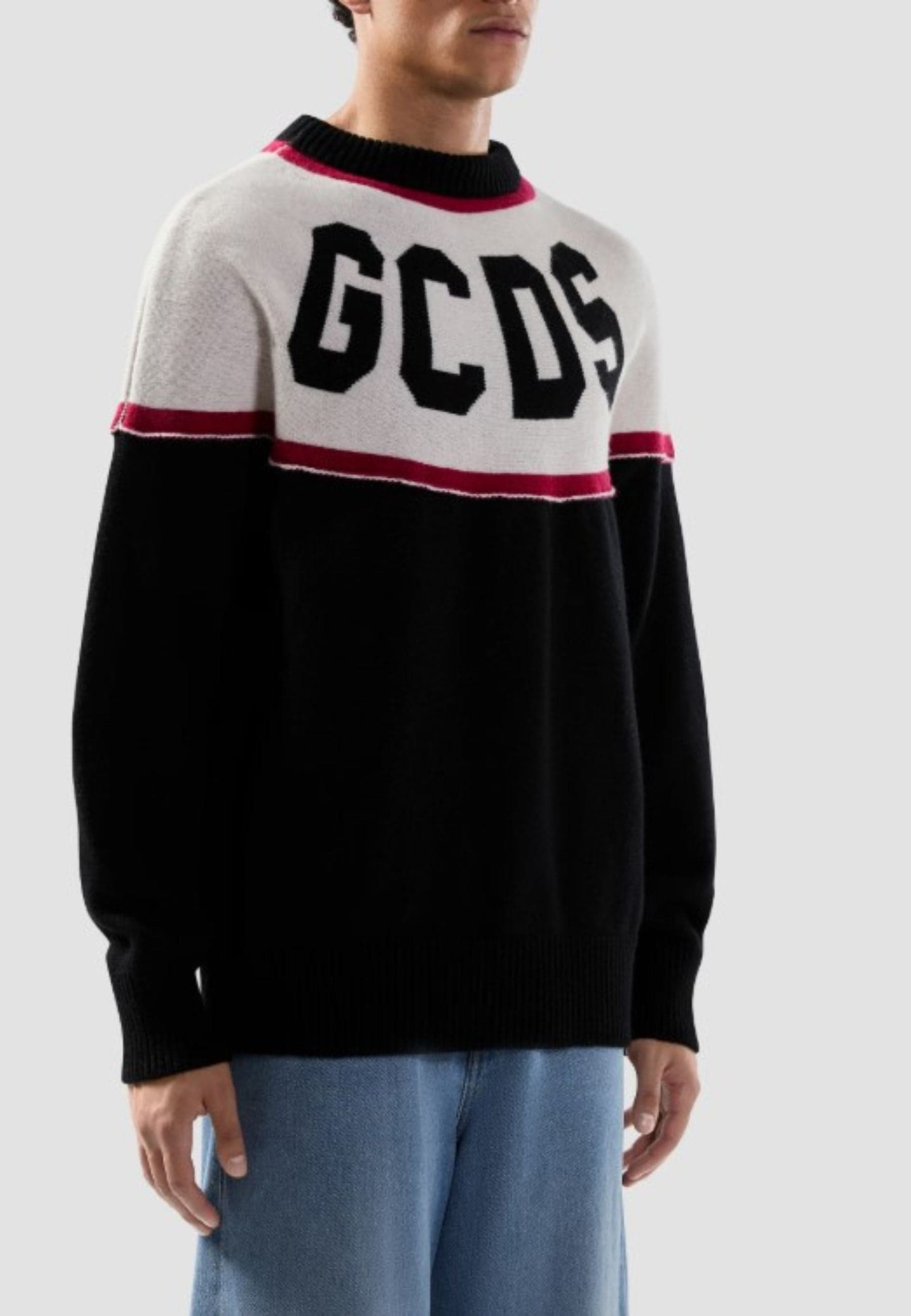 GCDS MAGLIONE STRIPES LOGO SWEATER da uomo in Maglioni Drestige - Casamassima, commercioVirtuoso.it
