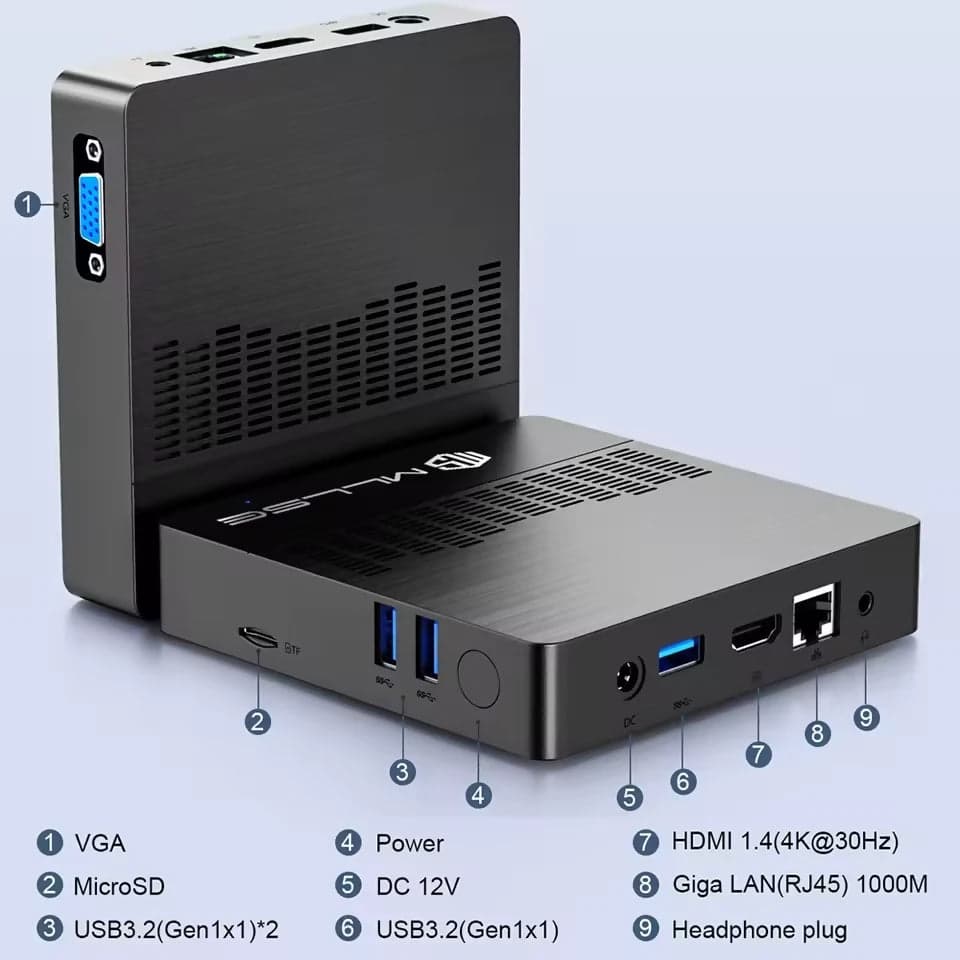 PC DESKTOP MINI INTEL RAM 6GB SSD 128GB WIN 11 WiFi dual-band (2,4G e 5G) BT 4.2 in Mini PC Tech Service - Melito di Napoli, commercioVirtuoso.it