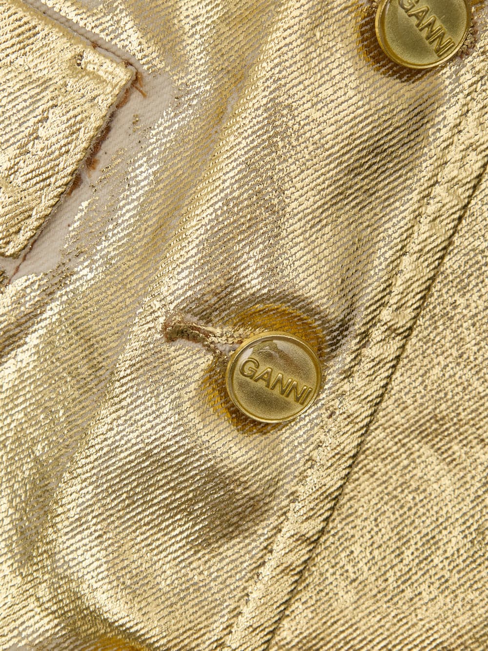 GANNI Gilet Spalmato Gold Ganni da donna in Gilet Drestige - Casamassima, commercioVirtuoso.it