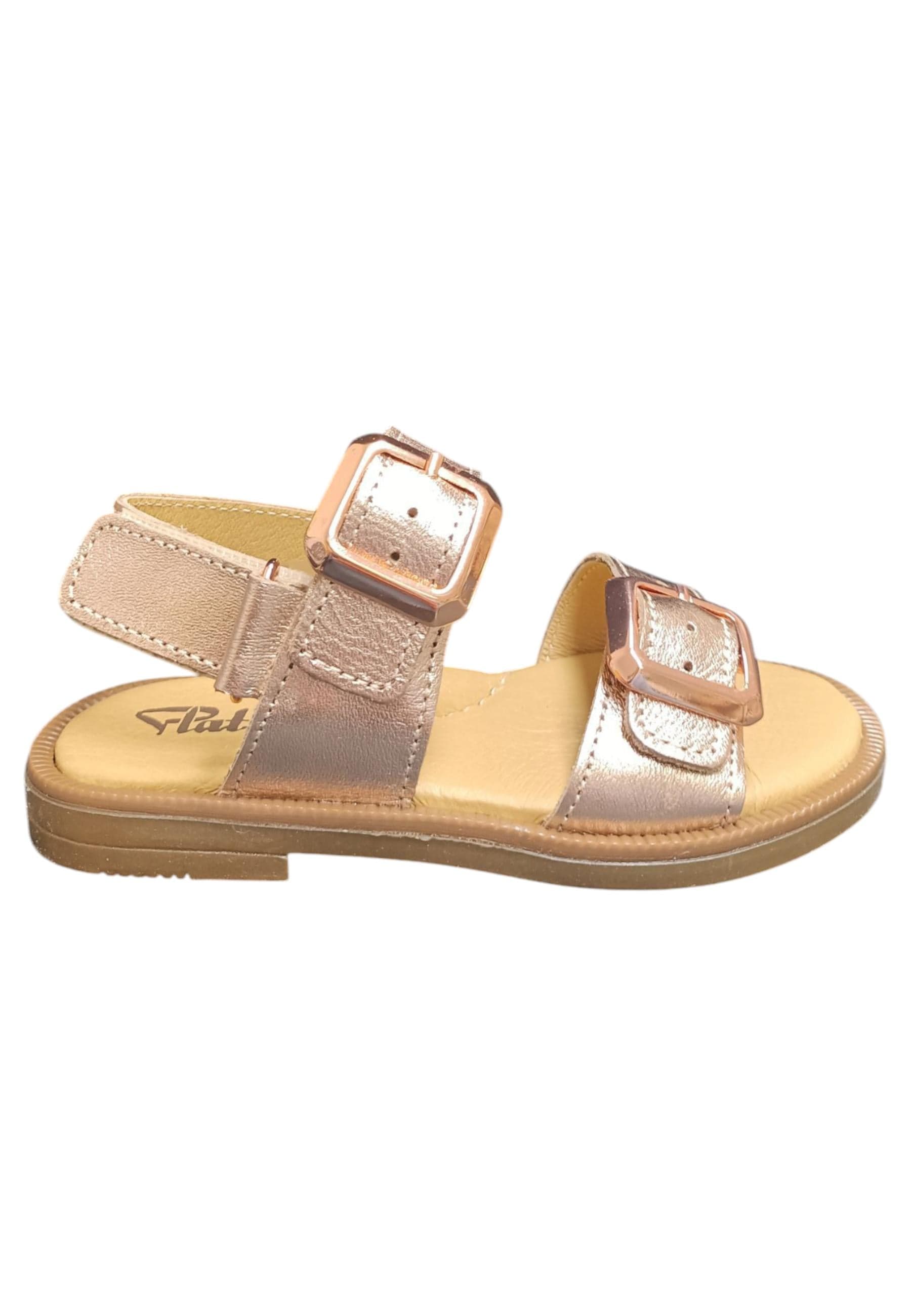Sandalo bambina Platis Open Classic cipria laminato - Sandalo da passeggio con velcro - 6