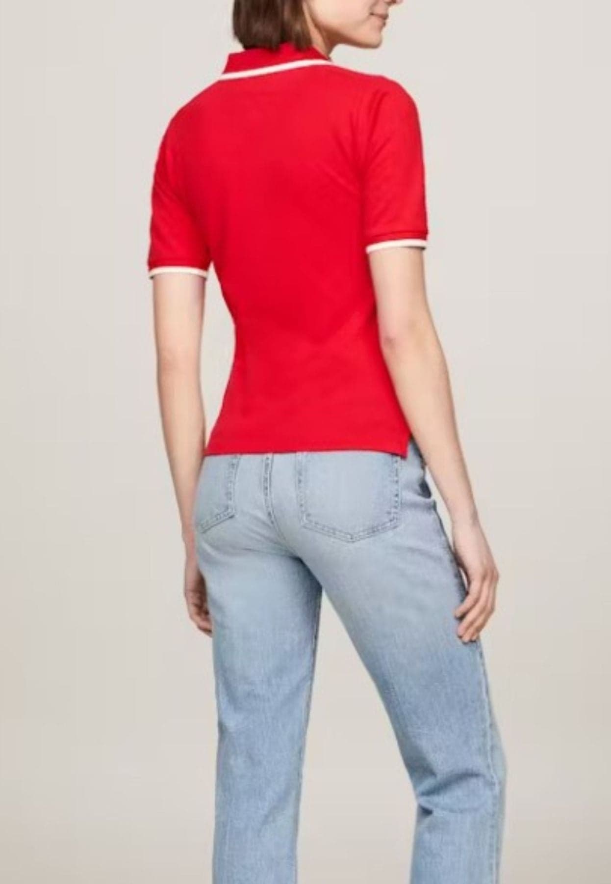 Tommy Hilfiger POLO SLIM SMD TIPPING LYOCELL POLO da donna in Polo Drestige - Casamassima, commercioVirtuoso.it