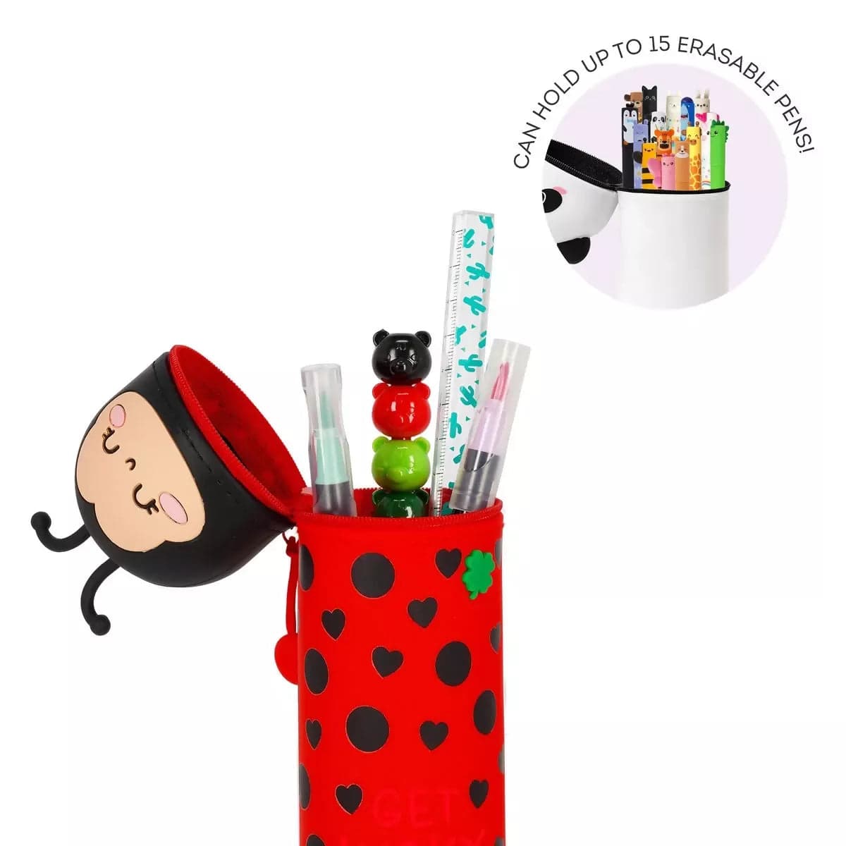 Astuccio 2-in-1 in Silicone Ladybug "Get Lucky in Storia Cartoleria Deja Vu - Crotone, commercioVirtuoso.it