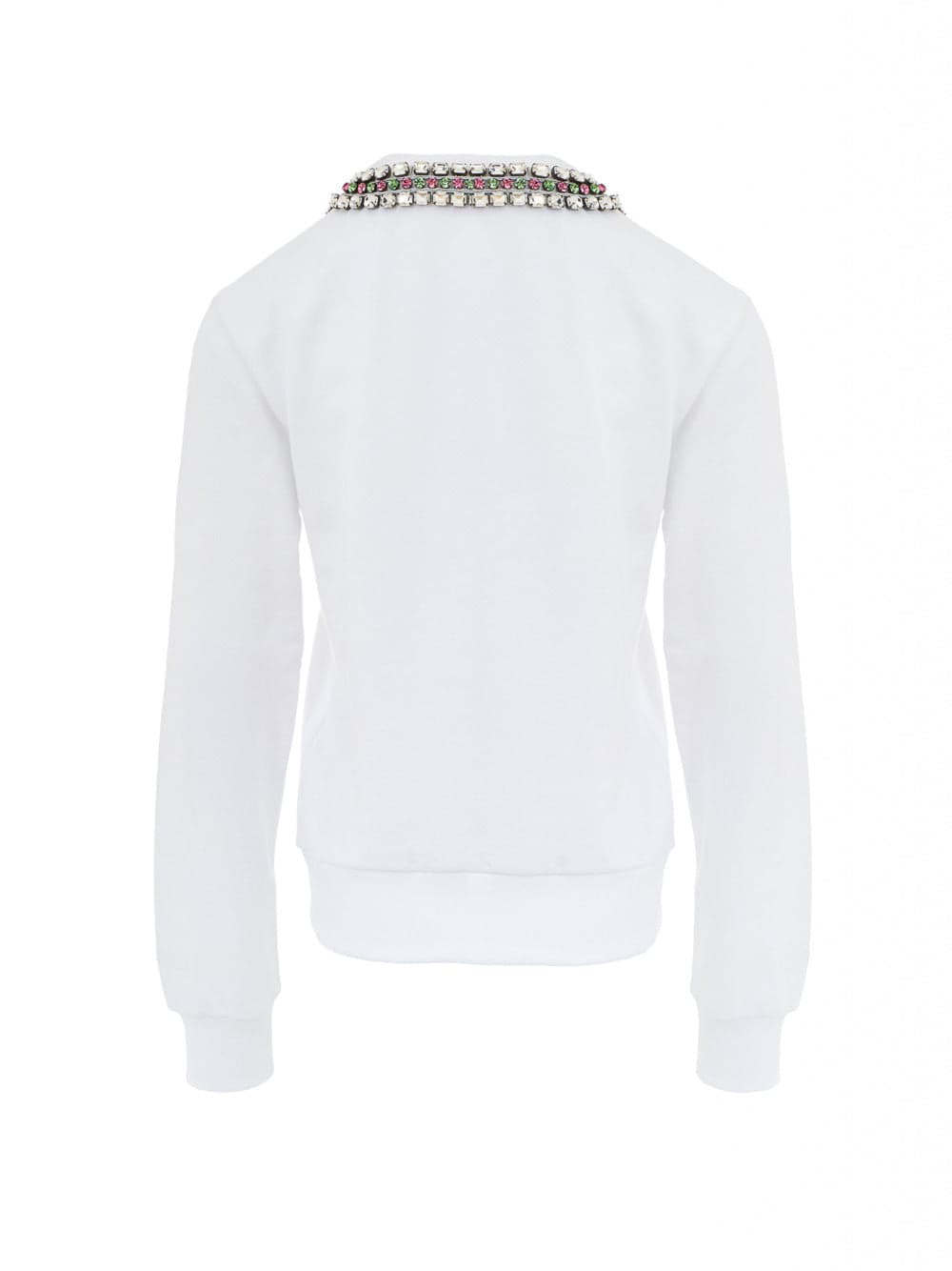 Gucci Felpa Bianca con Collo Gioiello da donna in Felpe con cappuccio Drestige - Casamassima, commercioVirtuoso.it