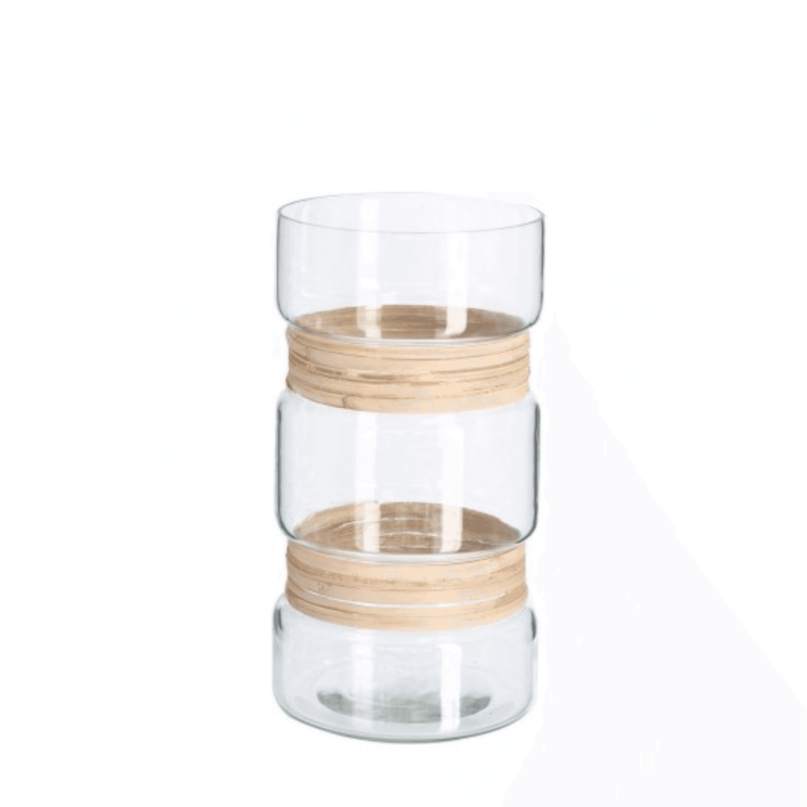 Vaso "zhob" naturale in vetro lavorato a mano - 4