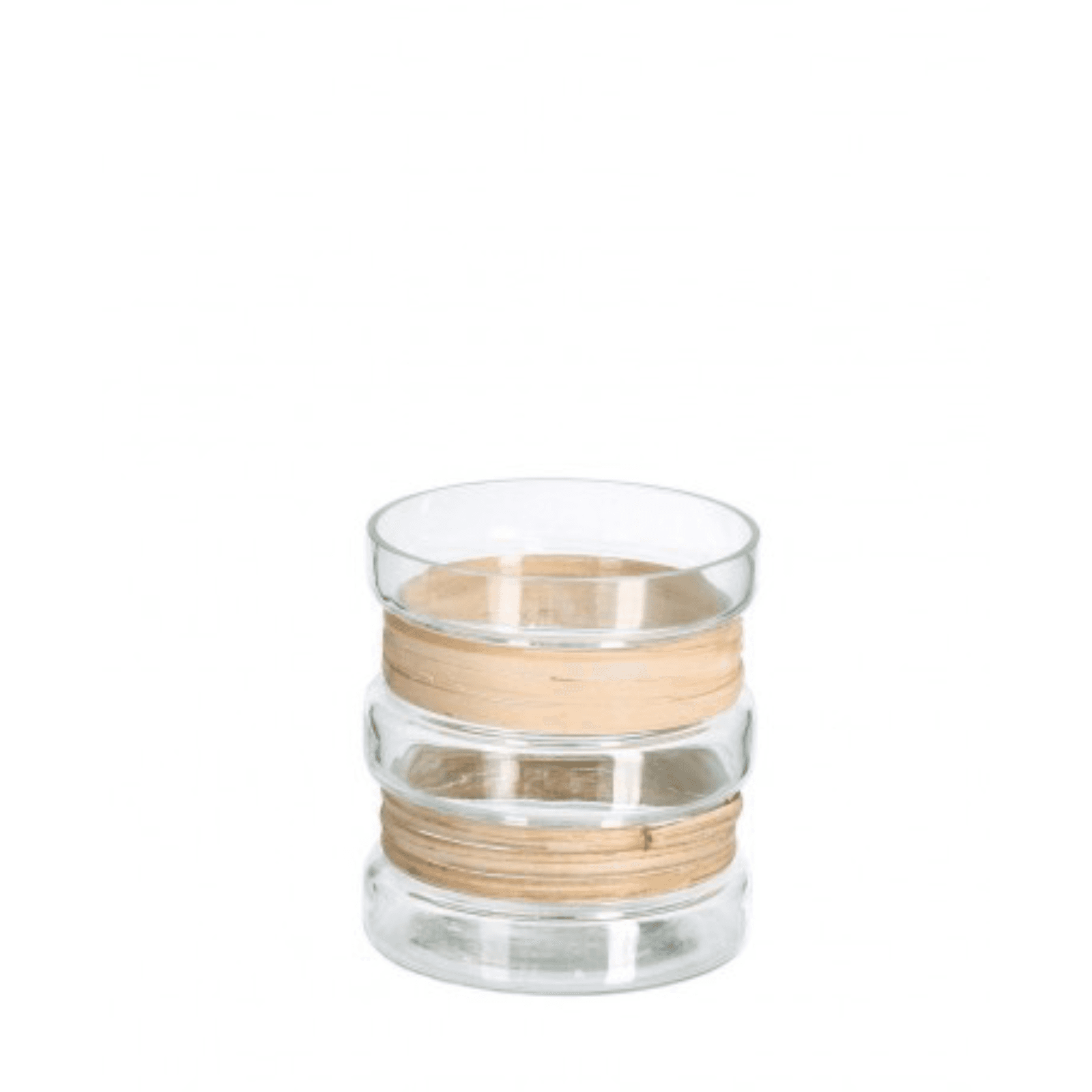 Vaso "zhob" naturale in vetro lavorato a mano - 3