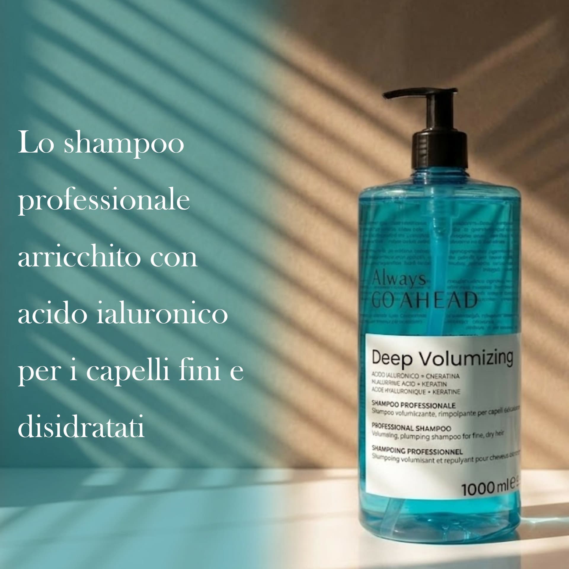 Kit Capelli Volumizzante Professionale Acido Ialuronico e Cheratina - Always GO AHEAD Shampoo e Maschera 1L + siero 100ml in Set shampoo e balsamo BasketGuru Italia - Palermo, commercioVirtuoso.it