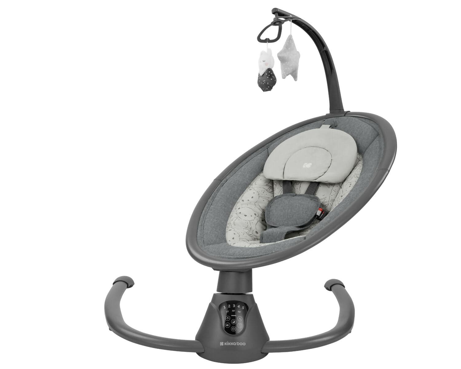 KIKKABOO Sdraietta Dondolo Elettrica Side to Side Swing Twiddle - colore GREY - grigio - Altalena Musicale per Neonati, Sedia a Dondolo con Telecomando, rilassante, calmante in Sdraiette e dondolini Sanitaria Gioia del Bimbo - Villa San Giovanni, commercioVirtuoso.it