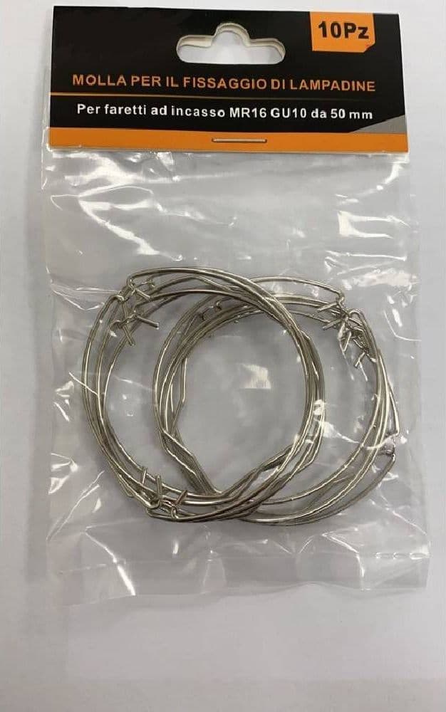 MOLLA PER FISSAGGIO LAMPADINE DI RICAMBIO PER PORTA FARETTI IN GESSO 50MM ML-50