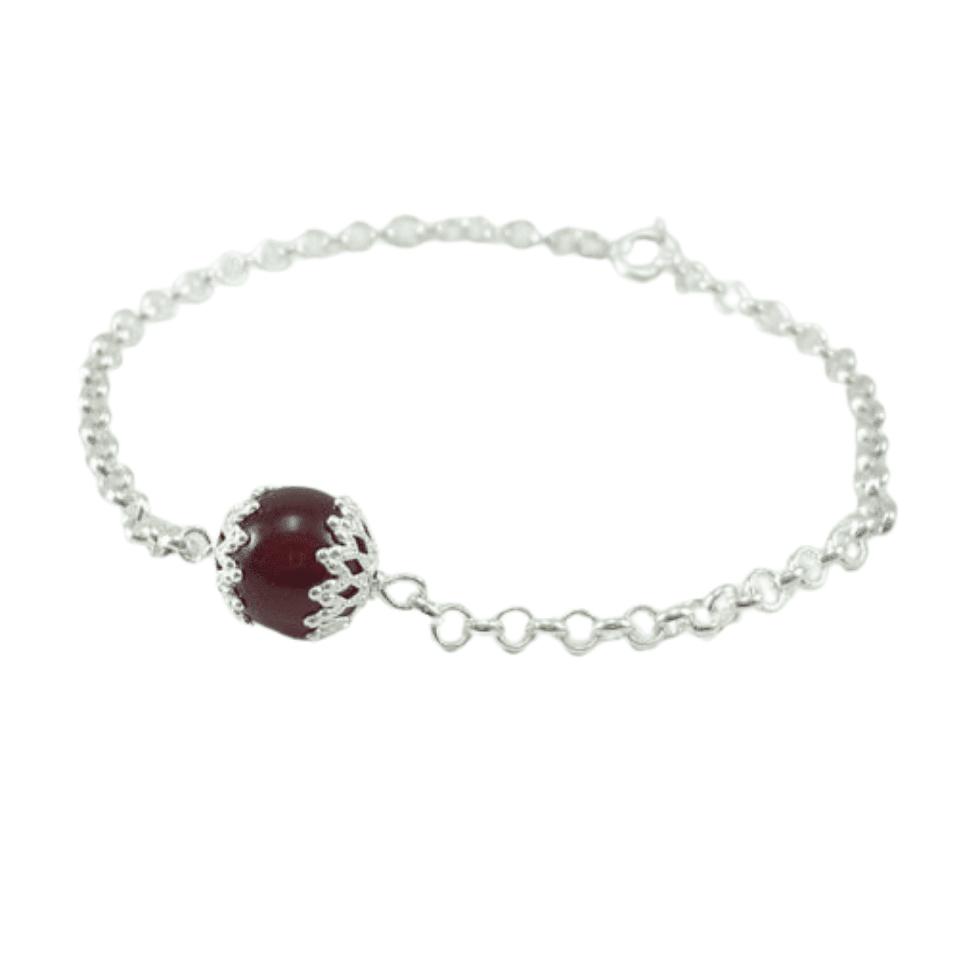 Bracciale Su Coccu Corniola e Argento 925 Sardegna