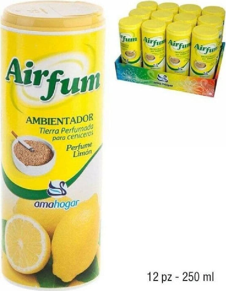 SET 12 PEZZI DEODORANTE SABBIA PROFUMATA PER POSACENERE FRAGRANZA LIMONE
