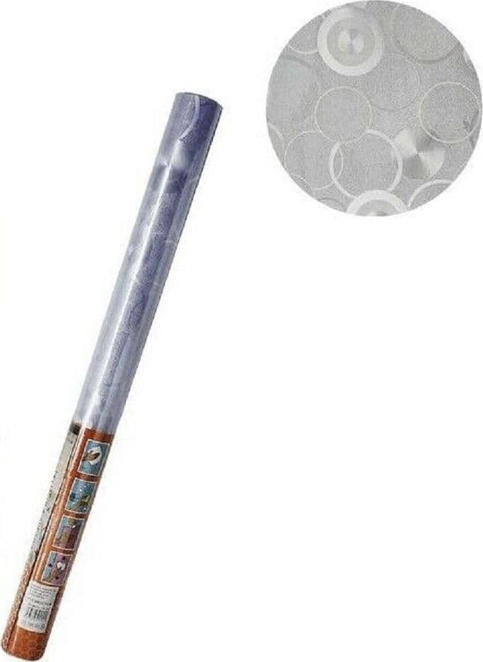 ROTOLO PELLICOLA FINESTRE DECORATIVA 2D OPACA CERCHI 45CMX2M ADESIVA VETRO 10104