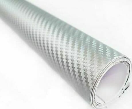 PELLICOLA ADESIVA AUTO MOTO FIBRA DI CARBONIO 3D GRIGIO IN VINILE 75X200CM