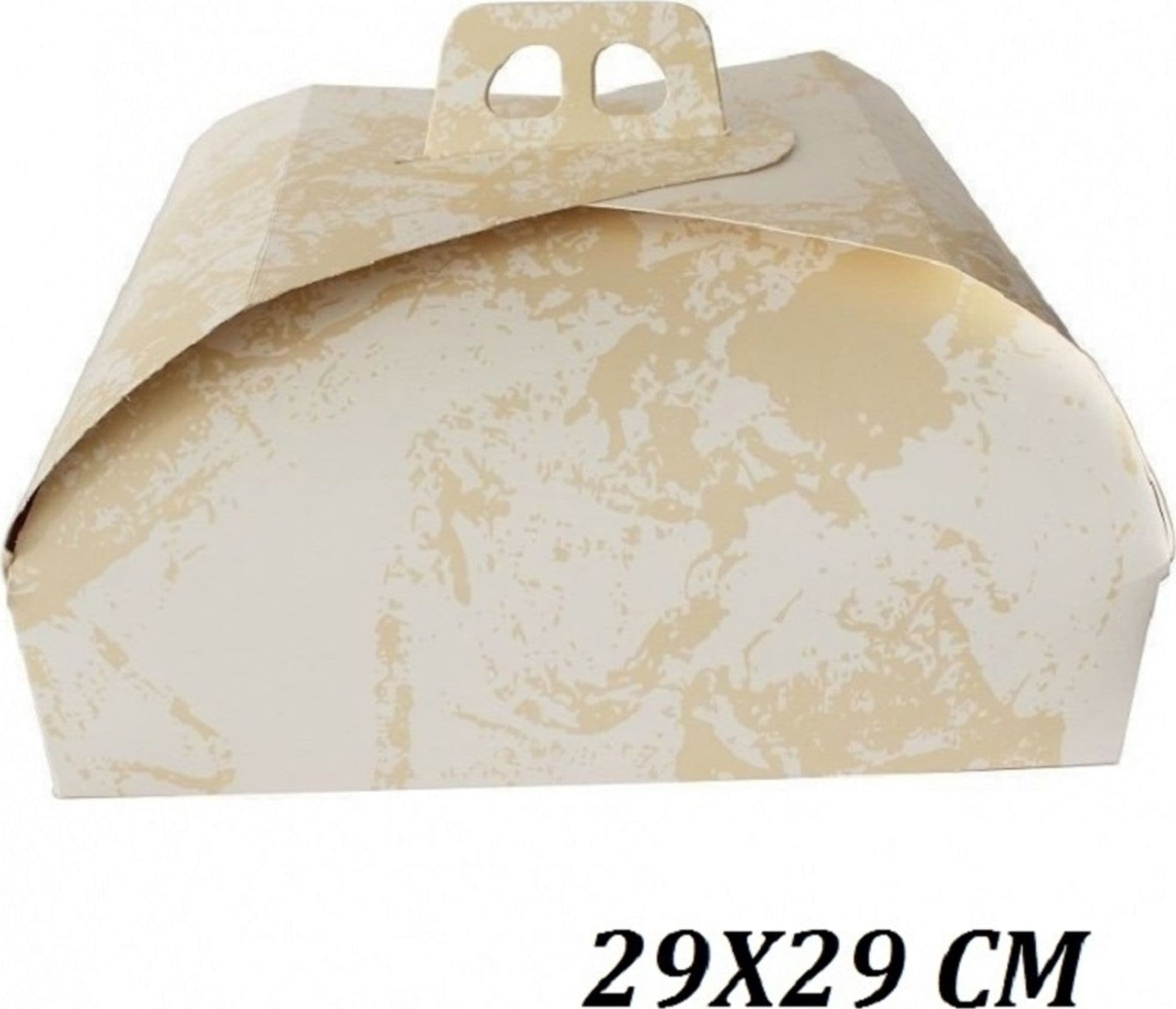 SET 3PZ SCATOLA PORTA TORTA CARTONE DOLCE 29x29CM CARTA COMPLEANNI FESTA PARTY