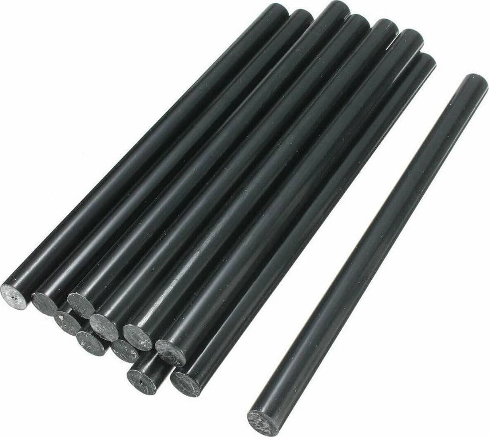 84 STICK COLLA A CALDO NERA RICARICA PER PISTOLA LUNGO 18 CM DIAMETRO 7 MM